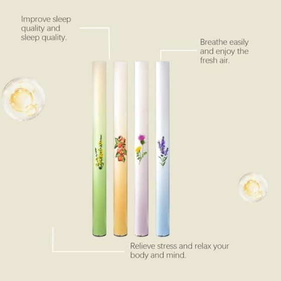 Herbal Blend Diffuser Set,4IN1 Upgraded Dual-Action Herbal Purifier Pens for Sleep Support,Breathe Cleanse and Energy Boost,Herbal Diffuser Pen,Plant-Based Aromatherapy Pen,Pocket-Sized Design